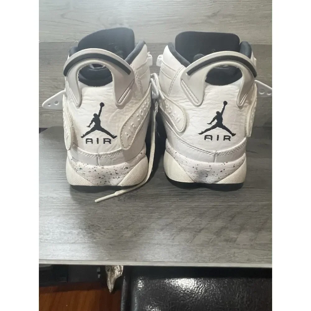 Air Jordan 6 Rings Confetti Paint Splatter Sneakers 322992-100 Men Sz 8.5